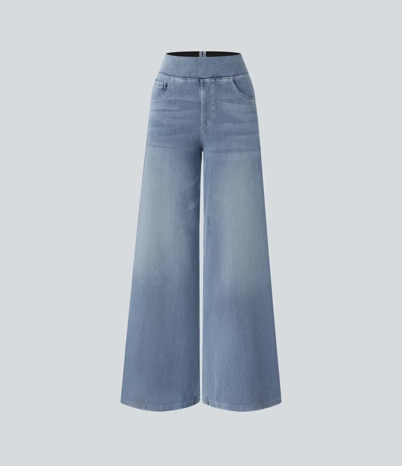 Dames Comfy Elastische Broek met Hoge Taille | Stijlvol, soepel en flatterend