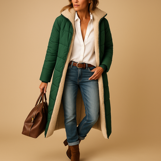 Dames Lange Winterjas | Elegante jas met warmte en stijl