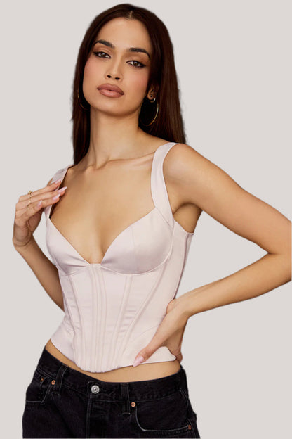 Aveline – Dames satijn korset met elegante pasvorm