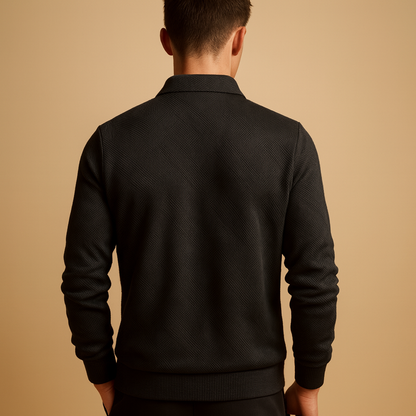 Heren Polo Trui met Kwart Rits | Comfortabele pasvorm en tijdloos
