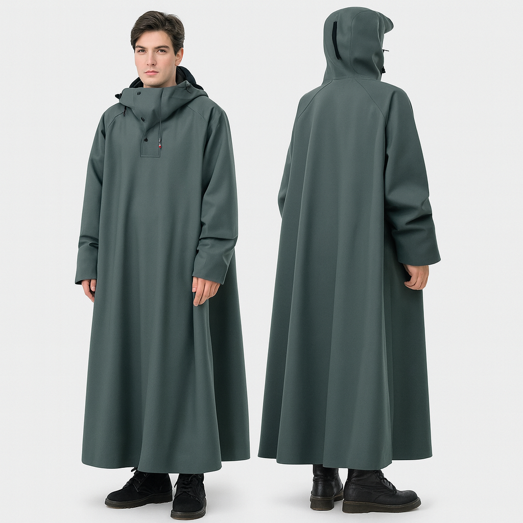 Regenponcho Lang | Waterdicht, comfortabel en geschikt voor hem en haar